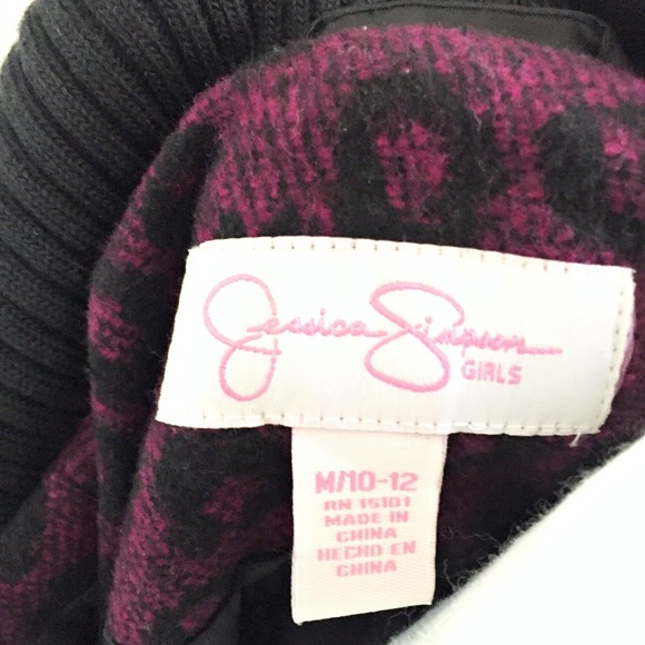Girls' Printed Faux Wool Jacket Size M (10-12) - Picture 6 of 7